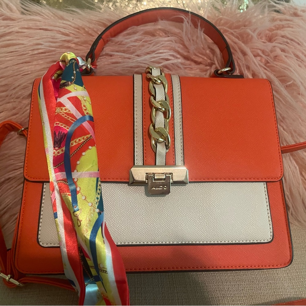 Orange Aldo with super cute scarf ! Brand New
